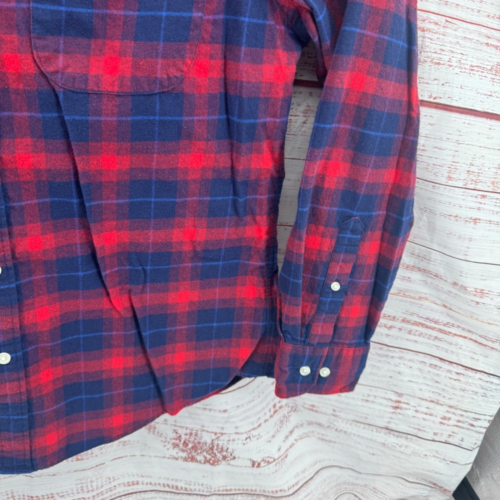 Charles Tyrwhitt  Flannel Shirt Mens Large Slim Fit Plaid Cotton Pocket Casual - Picture 4 of 9